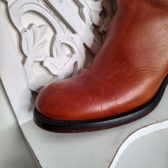 Free Lance Studded Brown/Tan Leather Boots Size 38 - Picture 6 of 15